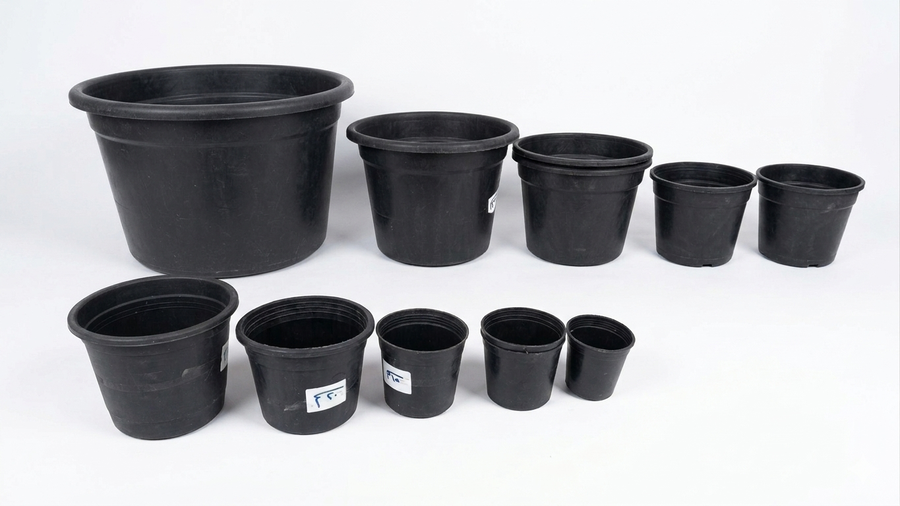 Black Nursery Pots Without Saucers