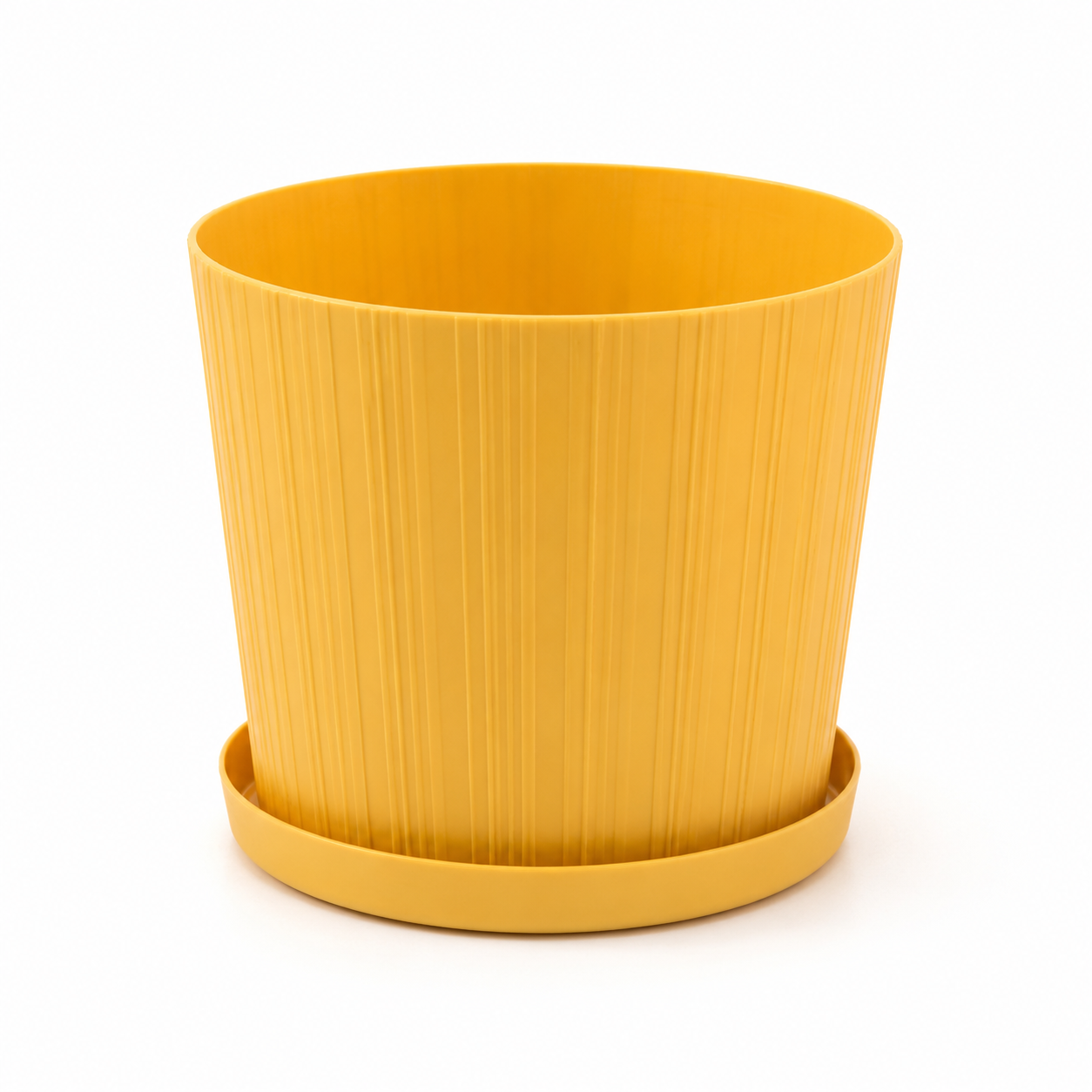 Ribbed Cylindrical Planter