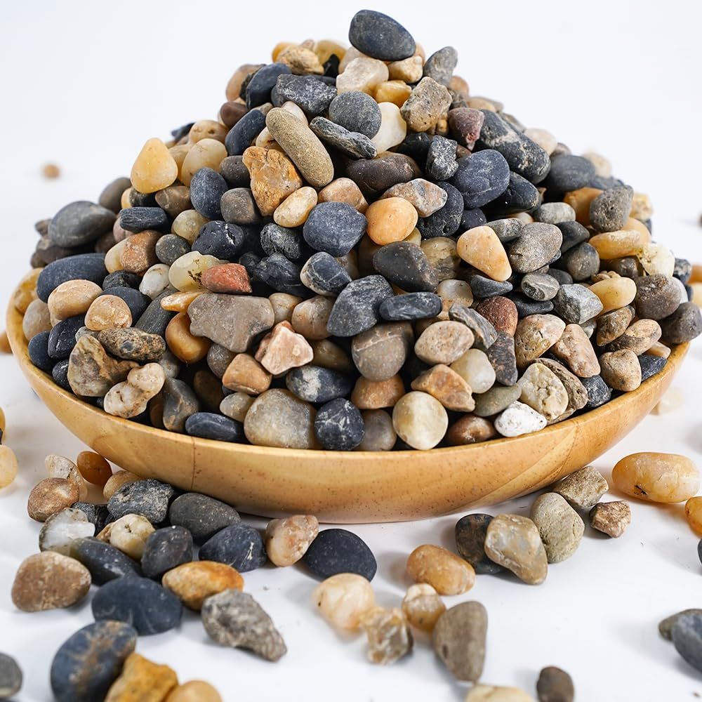 stone in plant pot